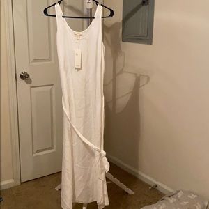 White Linen Dress